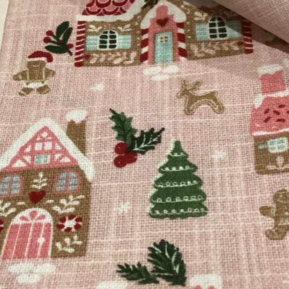 Pink Gingerbread Kitchen Towels - set of 3